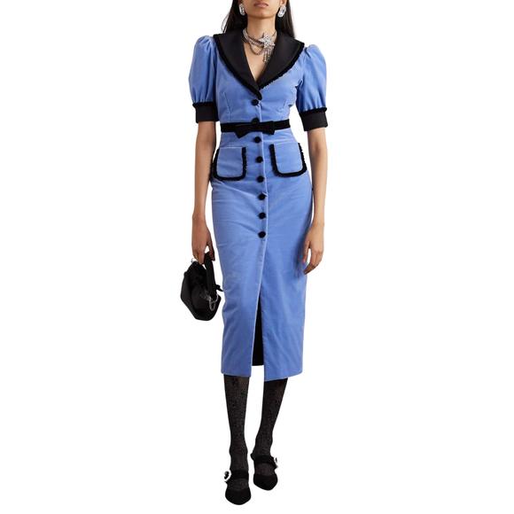 Alessandra Rich - Fitted Velvet Dress - IT 42 - Picture 2 of 7